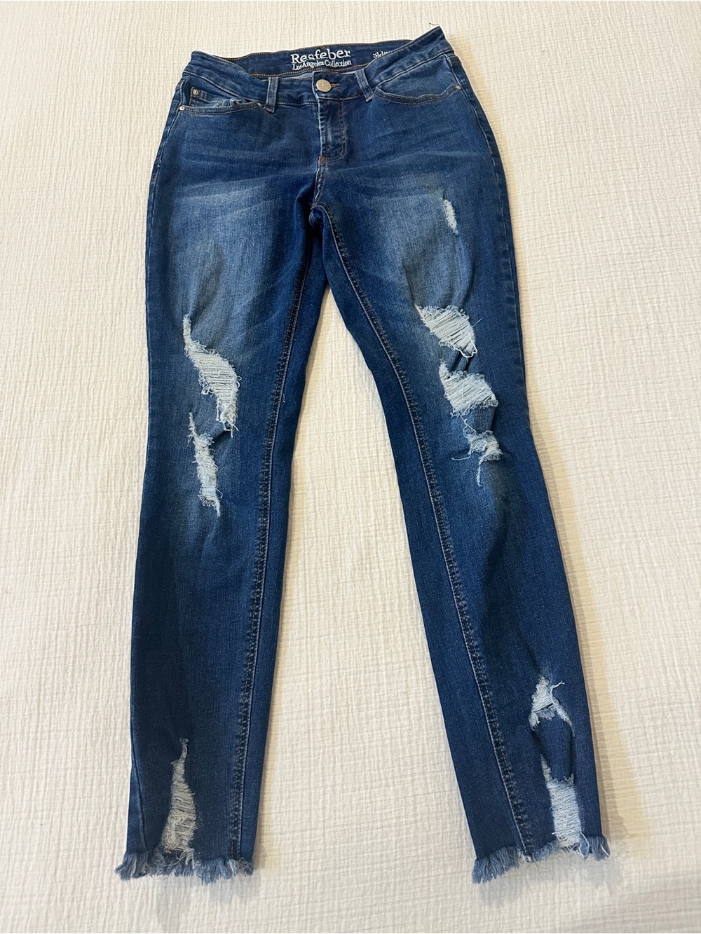 Resfeber Dark Blue Distressed Skinny Jeans - Women